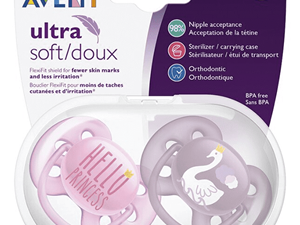 Avent Ultra soft fopspeen set van 2 stuks deco mix s 6-18m